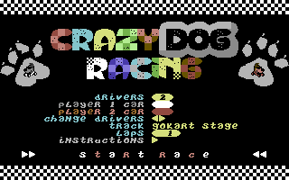 Retro C64 játék, Crazy Dog Racing