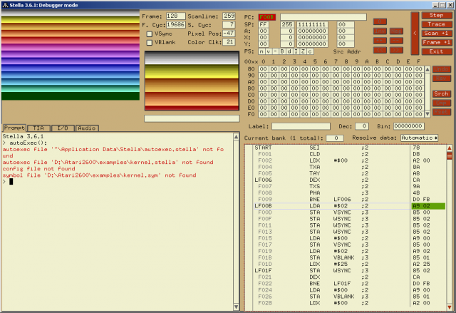 Stella Run-Time Debug ablaka