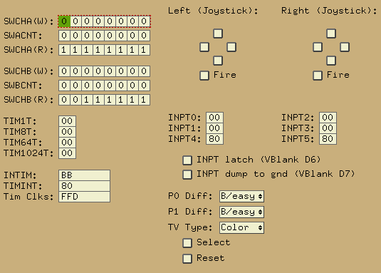 Stella Debugger I/O fül