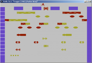 Frogger - debug színekkel