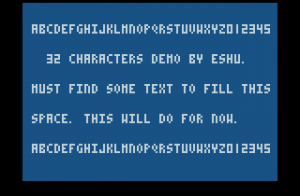 32 characters demo by Eshu